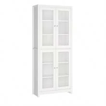 Furchen Vitrina de Cristal,Alacena Cocina, Mueble Aparador Comedor con 4 puertas,para salón, dormitorio, oficina 80 x 33 x 190 cm Enviado en 2 Paquetes