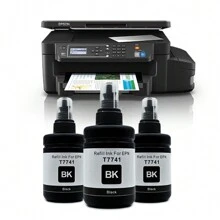 1入組7741 Epn 可加墨黑色墨盒,適用於學校打印機和辦公室打印機 M100 M105 M200 M205 L605 L655 L1455 - 黑色 - 查看 5