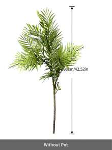 58cm/108cm Large Artificial Palm Tree Fake Tropical Plants Branch Plastic Coconut Tree Leaves For Home Garden Indoor Outdoor Decor Without Pot - Green - View 9
