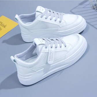 Spring Mesh Breathable All Season Low-Top Sneakers For Women, Student, Casual Sports Shoes