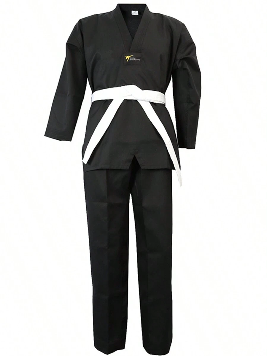 Taekwondo Suit Taekwondo Karate Uniform - Black - View 1
