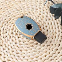 Mercedes Benz A B C S Class Amg Gla Cla Glc W176 W221 W204 W205鑰匙包車用tpu配件鑰匙扣套 - 灰色 - 查看 1