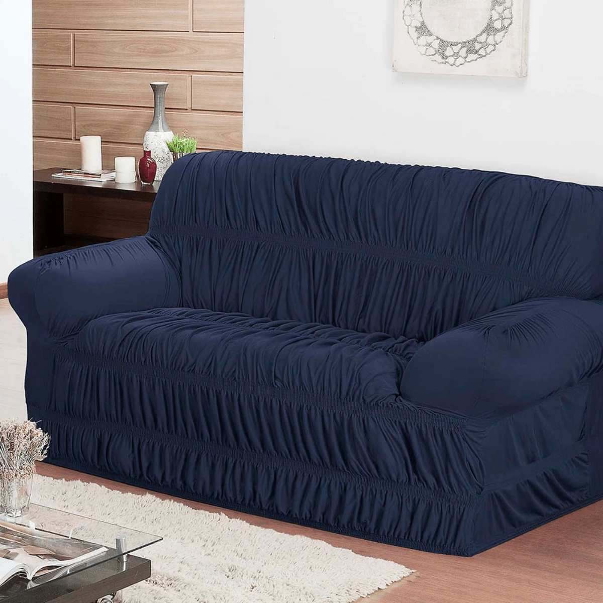 Sofa Covers - Navy Blue - View 1