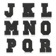 1pc White/Black English Alphabet Embroidered Patch For Garment & Accessory Diy, Computer Embroidery,School
