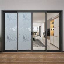 1 pieza Película de privacidad para ventana, Película de ventana de vidrio con patrón de enredadera, Película de adsorción para ventana, y Pegatina de ventana de adsorción estática sin pegamento, Puede eliminar los rayos UV solares, Adecuada para el hogar, oficina y cocina. - Blanco - Ver 5