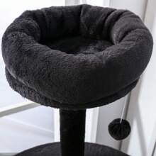 PawHut Árbol Rascador para Gatos Grande Altura 153 cm Torre Escalador de Gato con Cueva Hamacas Plataformas Tablero Postes Rascadores de Sisal y Bola Colgante - Gris Claro - Ver 9
