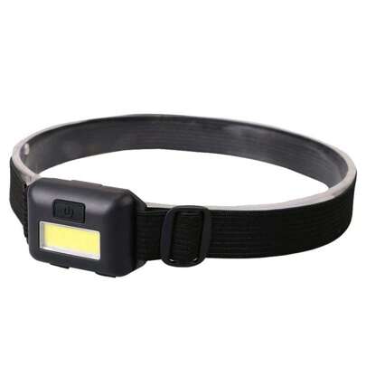 1 pezzo Mini faro a LED in plastica COB con luce frontale (pile non incluse), accessori per il campeggio