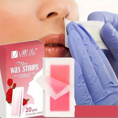 Viilife 20 片/盒 迷你玫瑰香除毛蠟條