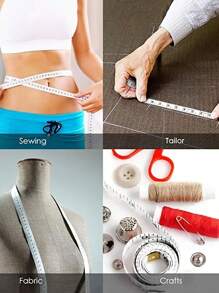 6pcs/Set Plastic Measuring Tape, Tailor's Tape Measure, Measuring Ruler For Body, Sewing And Tailor Use,Rulers - Multicolor - View 5