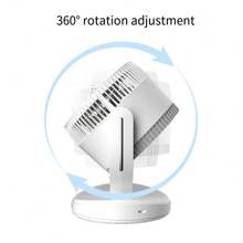 Air Circulating Desk Fan, Usb Powered Large Wind Portable Quiet Table Fan For Office And Home Use - White - View 7