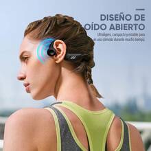 1 Pieza Audífonos Inalámbricos True Wireless S9 Con Pantalla LED Auriculares de conducción ósea | Auriculares Deportivos inalámbricos Open Ear Blue Tooth 5.1 - Auriculares Impermeables IPX5 a Prueba de Sudor para Correr, Andar en Bicicleta, Caminar - Negro - Ver 8