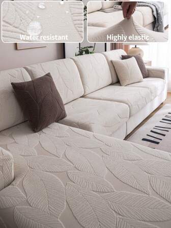 1 Pieza Cubierta De Almohada De Sofá Elástica Para Todas Las Estaciones, Resistente Al Agua, Con Estilo Moderno Simple Y Cubierta De Sofá Antideslizante Para La Sala De Estar, Adecuada Para Sofá En Forma De L Y Sofá De 1/2/3/4 Asientos