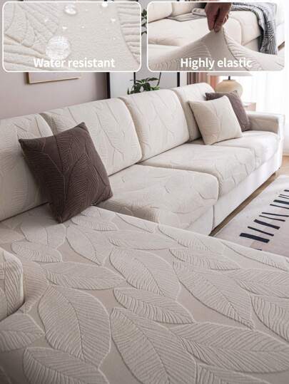 1 件防水四季彈性沙發墊套簡約現代風格客廳防滑沙發套適用於 L 型沙發和 1/2/3/4 座沙發