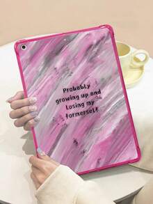 涂鸦英文设计高端简约防摔防弯平板电脑保护壳 兼容iPad - 彩色 - 查看 4