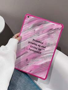 涂鸦英文设计高端简约防摔防弯平板电脑保护壳 兼容iPad - 彩色 - 查看 3