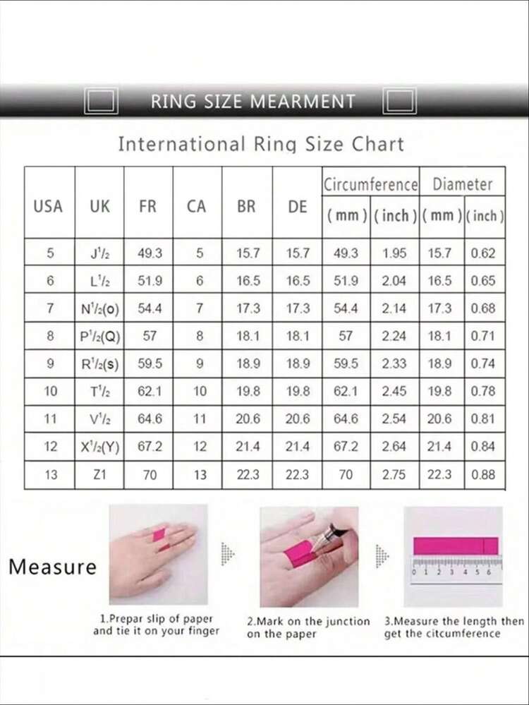 1pc Gorgeous Cubic Zirconia Ring For Women For Valentine's Day Gift Wedding Jewelry