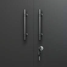 2 Door Tool Cabinets For Garage, Lockable Garage Storage Cabinet, Locking Metal Storage Cabinet With Wheels, Rolling Tool Chest, Assembly Required H34*W30.3*D18 - màu đen - Xem 10