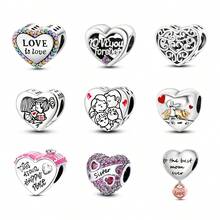 1入組鍍銀精品彩色立方氧化鋯貼片家庭快樂、永遠的姐妹情織帶手鍊/項鍊,適用於女性自製珠寶首飾,母親節禮物 - Girl Dog C467 - 查看 1