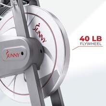 Synergy Pro Magnetic Indoor Cycling Bike - Sunny Health & Fitness SF-B1851 - 銀色 - 查看 3