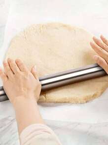 1pc Stainless Steel Rolling Pin, Baking Tool, Non-Stick Dough Roller For Baking Gummies, Pizza, Pies, Pastries, Noodles, Dough, Cookies Back To School