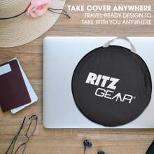 RitzGear Laptop Sun Shade For 17" Computer, Tablet & Smartphone, Portable Anti-Glare Screen, Portable Compact Anti-Glare Screen Hood, Tent & Carry Case , Light Reflective Shield & Waterproof Privacy Cover For Working Outside - màu đen - Xem 4