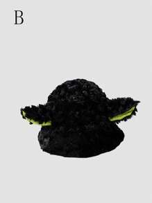 1pc 手工冬季小羊羔洛丽塔帽子小红书羊耳朵渔夫帽奶白色可爱小羊咩咩锅帽 - 白色 - 查看 7