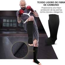 Espinilleras Muay Thai Mma Kick Boxing Karate Ssr Sport 1par - Negro - Ver 6