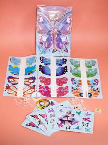 1pc Diy Flying Butterfly Toy, With Mechanical Device, Can Be Placed In Books And Play Magic Discs, Intellectual Development Toy For Kids, No Scissors Needed For Paper Folding, Color Random - Multicolor - View 8