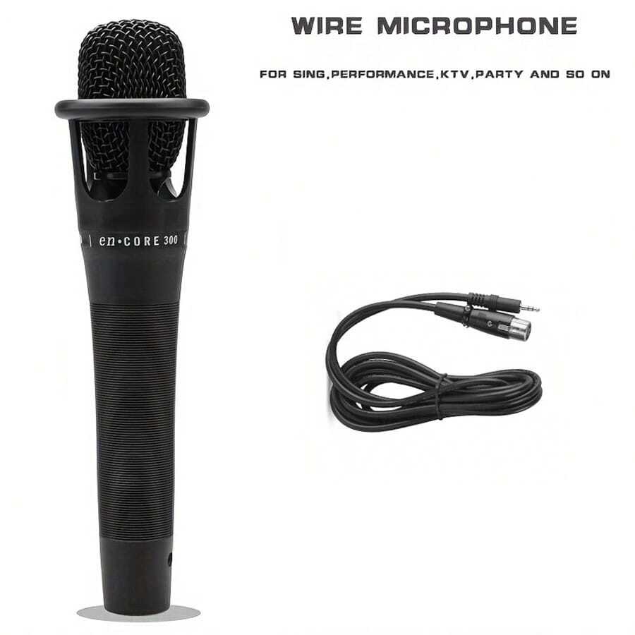 1支有線麥克風e300專業動態手持式人聲錄音麥克風,適用於音響系統/ Ktv 派對
