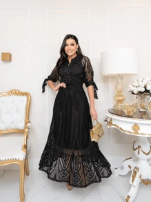 Vestido Feminino Malha Chevvron Verão Elegante Festas Cordão