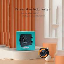 1pc Creative Money Saving Box, Password Lock Coin Bank Ornament Toy - Multicolor - View 2