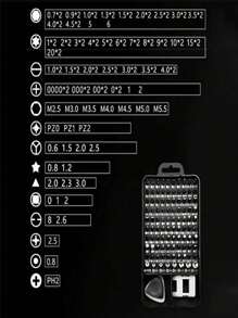 1 Set Of 115 In 1 Precision Multi-Function Screwdriver Phone Repair Disassembly Tool Kit - Black - View 8