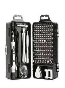 1 Set Of 115 In 1 Precision Multi-Function Screwdriver Phone Repair Disassembly Tool Kit - Black - View 1