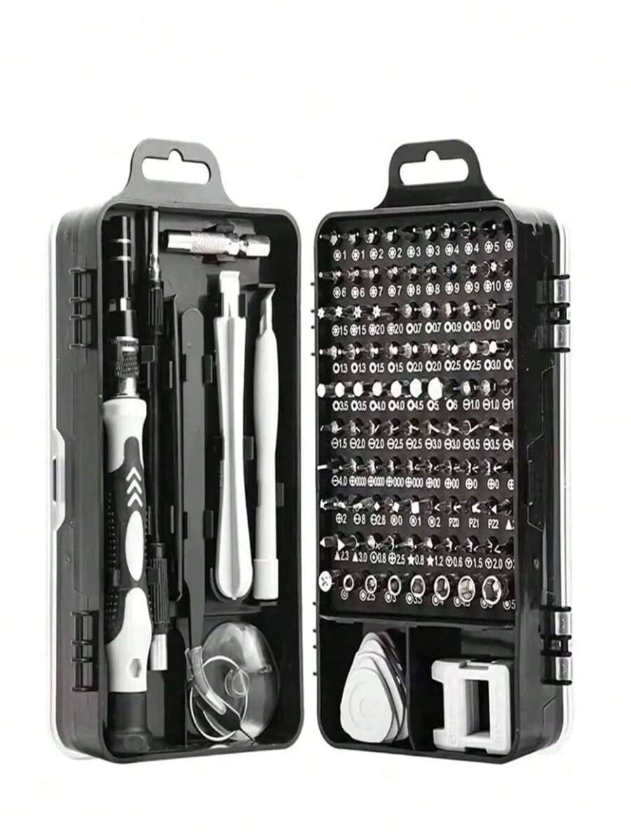 1 Set Of 115 In 1 Precision Multi-Function Screwdriver Phone Repair Disassembly Tool Kit - Black - View 1