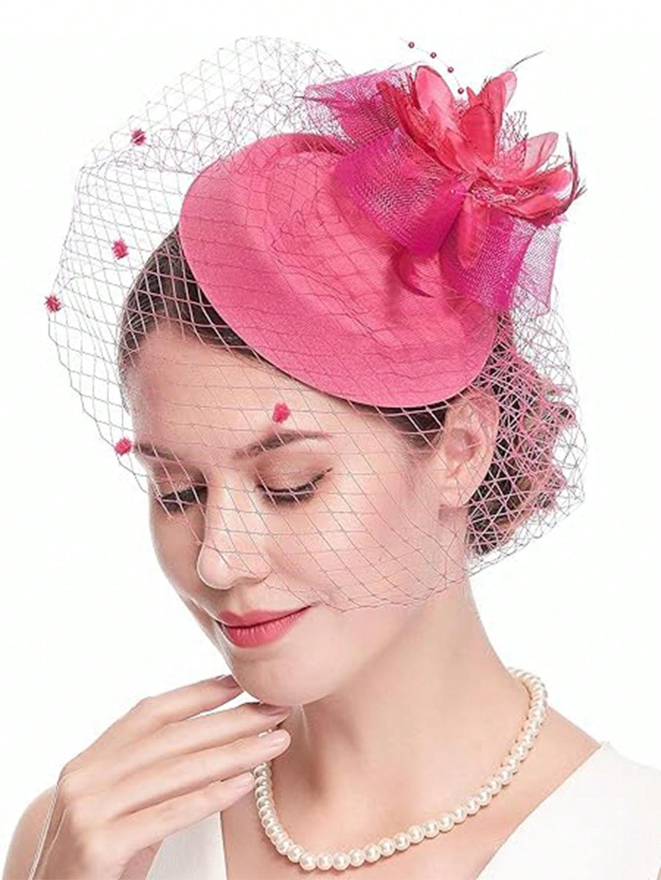 Fascinator Hats For Women 20s 50s Vintage Pillbox Hat Kentucky Derby