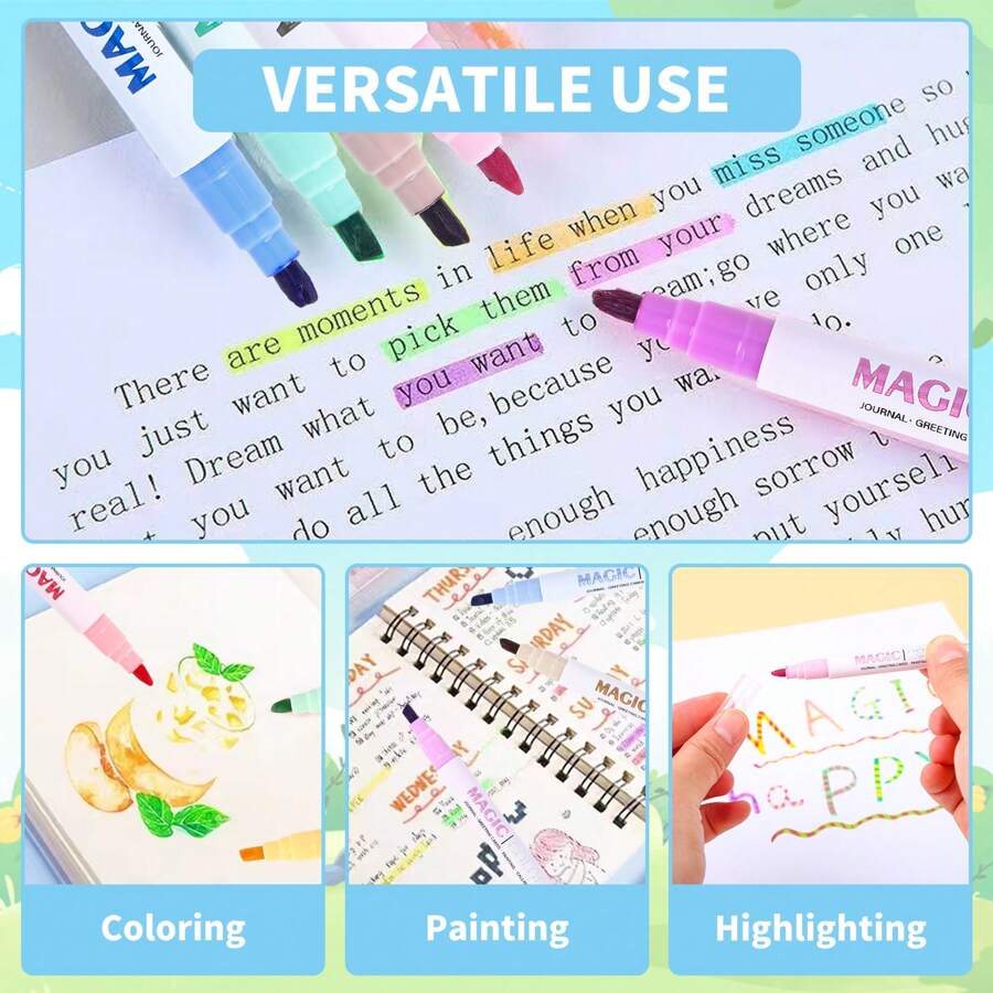 12 Pack Highlighter Set, Pastel Aesthetic Highlighter Pen Bible