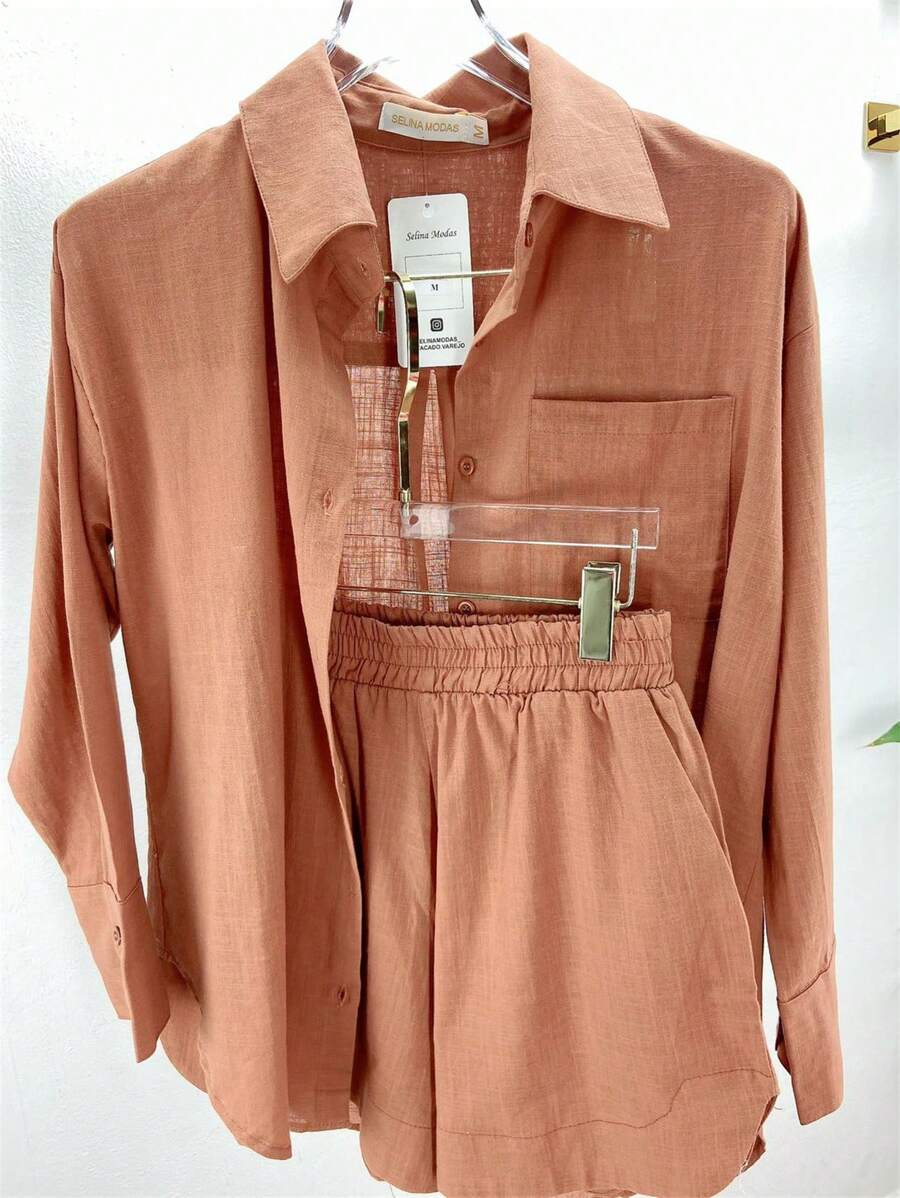 Women Two-Piece Outfits - Marrón - Ver 1