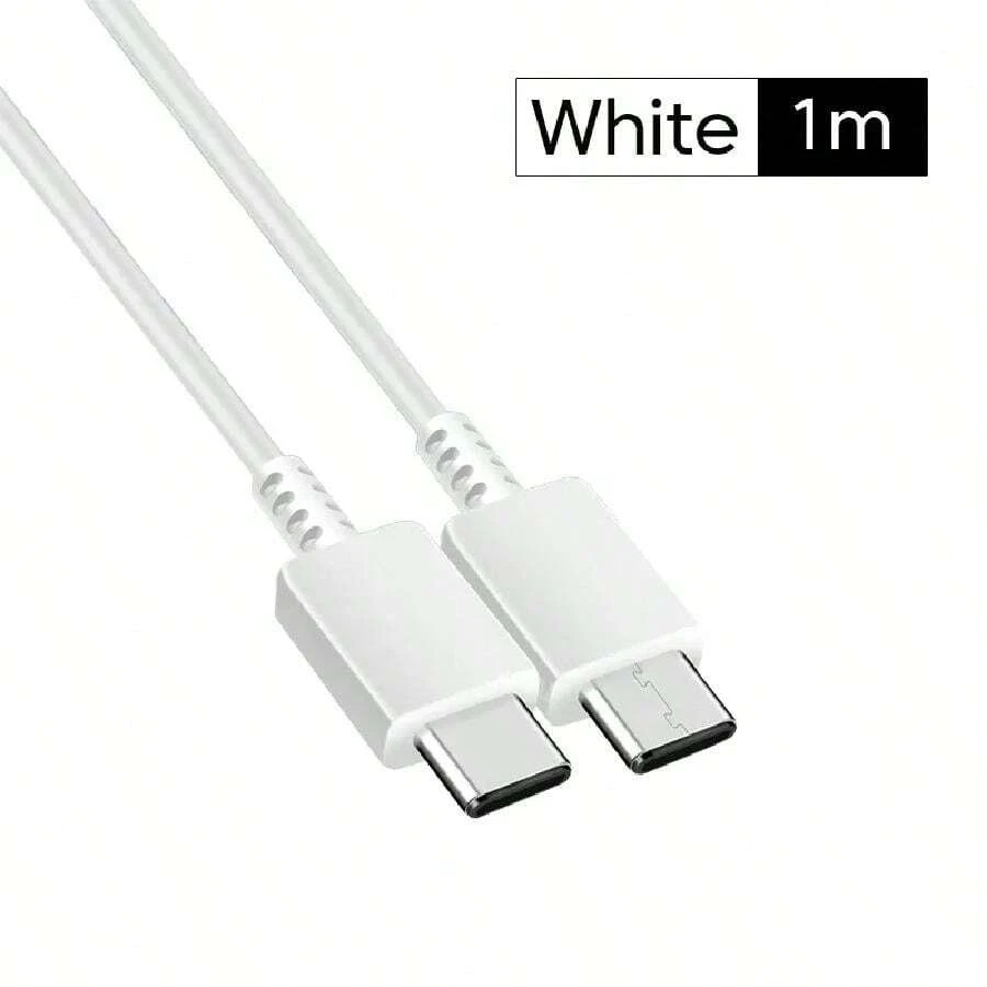 1 Máy Tính Tương Thích Với Samsung Galaxy S22 S21 S20 A71 A70 A50 Note20 A71 A80 S8 S7 Cáp USB Loại C sạc Nhanh Chargeur Adapter - trắng - Xem 1
