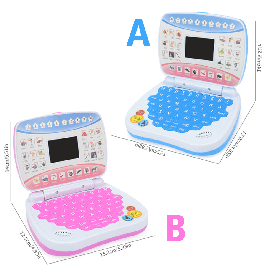 1 Stück Kinder Mini Tablet/Lernpad mit LED-Bildschirm, Lehrbuchstaben, Zahlen, Wörter, Musik, Mathematik, Frühe Pädagogische Interaktive Elektronische Spielzeug, Geburtstagsgeschenk für Jungen und Mädchen im Alter von 0-3-6, Kein Schrauben auf dem Boden, Schule, Schüler, Schreibwaren, Schulbedarf