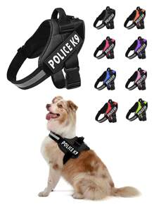 1 Pechera Arnés Ajustable Cómodo Para Perro Gato Con Perros, Correa Pectoral De Pecho Para Mascotas - Negro - Ver 1
