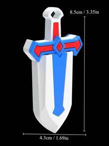 3d Printed Sword Decompression Toy Push Card Big Sword Scabbard Sword Dagger Toy Hand-Held Sword For Playing - Blue - View 7