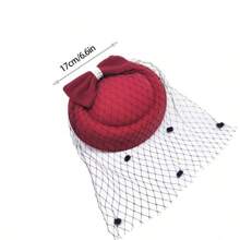 Elegante sombrero de pastillero vintage con clip para el cabello, sombrero fascinator para mujeres, sombrero de cóctel, accesorio para fiestas y eventos de té - Multicolor - Ver 7