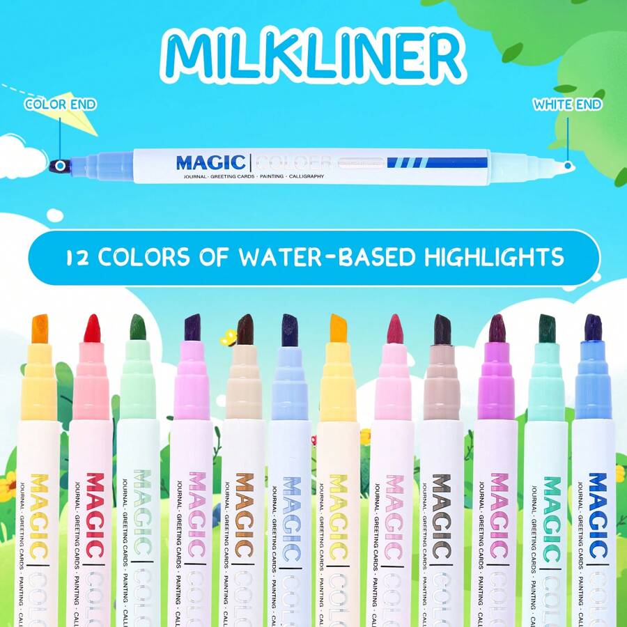 12 Pack Highlighter Set, Pastel Aesthetic Highlighter Pen Bible