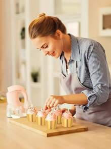 12 Stücke verdickte Spitzenfolien Cupcake Backförmchen aus Goldfolie, Einwegpudding- und Dessertbehälter, geeignet für Brot, Kuchen, Torte, Picknick, Mahlzeit, Dessert und Partys sowie Hausbacken