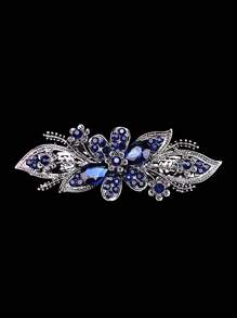 1pc Dark Color Spring Clip Hair Clip For Women, Zinc Alloy, Fashionable & Elegant Hair Accessory With Rhinestone, Adult Women, Simple & Anti-Slip Hairpin, Suitable For Parties, Shopping & Commuting Boho, School Stuff, Looks Of Party, Hair Accessories - Multicolor - View 8