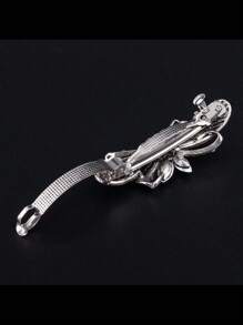 1pc Dark Color Spring Clip Hair Clip For Women, Zinc Alloy, Fashionable & Elegant Hair Accessory With Rhinestone, Adult Women, Simple & Anti-Slip Hairpin, Suitable For Parties, Shopping & Commuting Boho, School Stuff, Looks Of Party, Hair Accessories - Multicolor - View 9