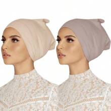 2 chiếc khăn ống chất liệu lụa Under Cap dùng để đội hằng ngày, thích hợp làm khăn choàng Undercap cho phụ nữ - Nhiều màu - Xem 1