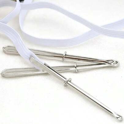 2 kẹp thun, kẹp dây thun, dụng cụ luồn chỉ thắt lưng, dụng cụ may vá DIY, dụng cụ dẫn hướng thắt lưng, dụng cụ dẫn hướng thắt lưng quần, dụng cụ dẫn hướng kim