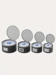 1PC Flatware Organizers, Tableware Storage Bags, Dinner Plate Storage Bag And Organization Bags, Portable Camping Picnic Tableware Case Large Capacity Storage Containers For Dinnerware, Stackable Plate Dividers Tea Cups Moving Boxes For Dishes, Coffee, Mugs Protects, Kitchen Accessories Pot Storage Bag,Camping Accessories - Grey - View 2