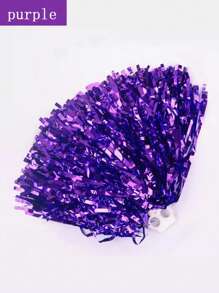 1pc Plain Silk Encryption Pompom Cheerleader Handheld Flower For School Sports Events